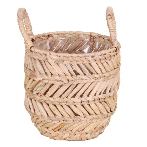 A.H.G. Pflanzkorb Wasserhyazinthe inkl. PET-Einsatz Ø 28 cm x 26 cm Beige-Natur