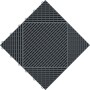 Dunkelgraue Florco Kunststoff-Klickfliese classic, 40x40 cm, 6er-Pack. Ideal für Balkon, Terrasse & Garage.