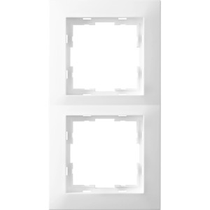 Doppelter Rahmen Finnja in Weiß-Matt für Schalter und Taster.
