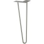Wagner Möbelbein Hairpin, 400 mm, Moosgrau, aus Stahl mit Anschraubplatte.