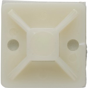 Weißer Klebesockel (2x2 cm) für Kabelbinder, 20 Stück im Set.