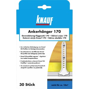Knauf Ankerhänger 170, 30 Stück, für CD-Profile zur Deckenbefestigung im Innenbereich.