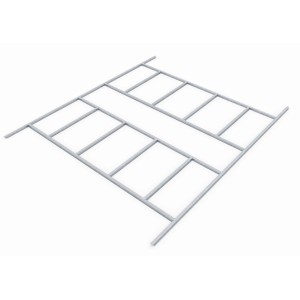 Pergart Bodenfundament Frankfurt II für Gartenhaus, Alu-Rahmen zur Ausrichtung und Verankerung.