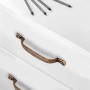 Emuca Lot von 20 Möbelgriffe Alberic L77 mm 64 mm Achsenabstand Zamak Schwarz_3
