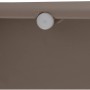 Detailaufnahme eines Siena Garden Stapelsessels in Taupe, Fokus auf die hochwertige Verarbeitung.