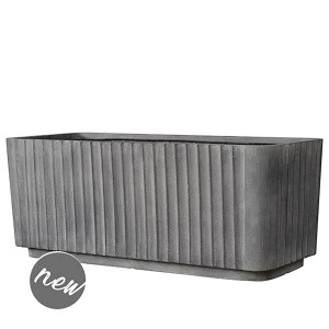 Deroma Pflanzkasten Link 2er Set, anthrazit. Moderne Pflanzkübel für Garten, Balkon und Terrasse.