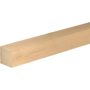 Rohe FN Neuhofer Flachleiste aus Buche, 47x47x950 mm, ideal für Bastelarbeiten.