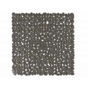 Anthrazitfarbene Spirella Duscheinlage Riverstone, 54x54 cm, in Steinoptik für mehr Sicherheit in der Dusche.