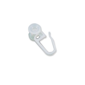 Gardinia U-Rollring, weiß, für Gardinen und Vorhänge an U-Laufschienen, 20er-Pack.