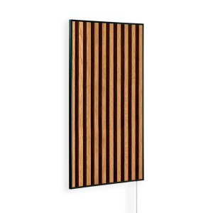 Könighaus Infrarotheizung Holzpaneel Ambient Edition 800W, schwarzer Rahmen, Holzoptik