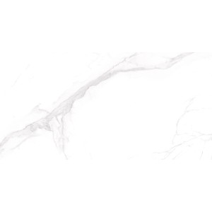 Helle, polierte Feinsteinzeug Bodenfliese Opus in Marmor Optik, 60x30 cm.