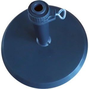 Anthrazitfarbener Sonnenschirmständer, 30 kg, mit abschraubbarem Stahlrohr für Schirmstöcke bis 50 mm.