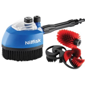 Nilfisk Multibürsten-Set komplett für Hochdruckreiniger, mit Garten-, Fahrzeug- und Felgenbürste.