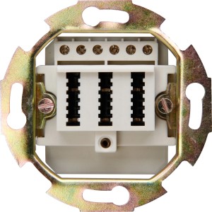 Kopp UP-Telefonanschlussdose TDO Österreich 3-fach, Detailansicht.