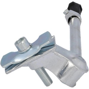 Silberner Fischer Seitenständer für Fahrräder (20-28 Zoll), höhenverstellbar.