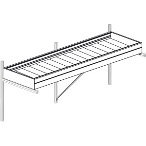 KGT Pflanzwanne Jasmin II für Gewächshäuser, mit Einlegeplatten und hohem Rand.