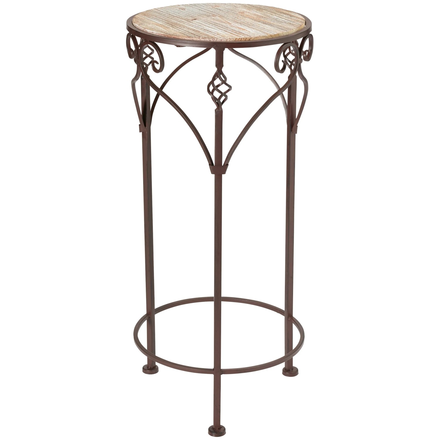 dekorative blumenstnder Pflanzenhocker Teak Holz 20x7cm Rund Mini Tisch Deko Tablett Blumenst   LS-LebenStil