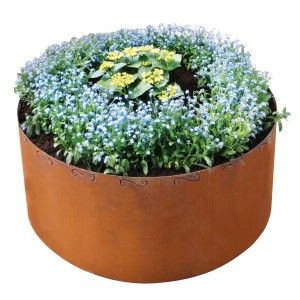Bellissa Metall-Hochbeet Corten Rund Ø 110 cm x 50 cm