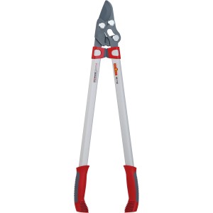 Wolf-Garten Bypass Astschere Comfort Plus Power Cut RR 750 mit grauen Klingen und roten Griffen.