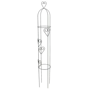 Obelisk mit Herz Ø 27 cm Grau