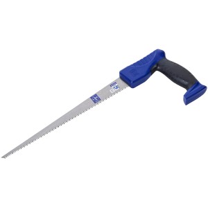 LUX Stichsäge Comfort mit blau-schwarzem Griff und Metallsägeblatt. Handsäge für präzise Schnitte.