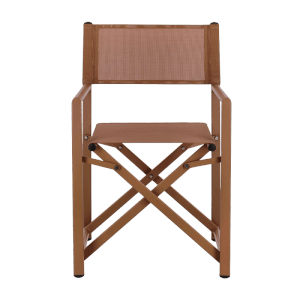 Bizzotto Regiestuhl Taylor, 56x48 cm, Pecan, klappbarer Gartenstuhl für Balkon und Terrasse.