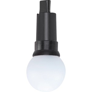 Nahaufnahme: Einzelne LED-Kugel der Solar-Lichterkette Concata Berry, schwarz/weiß.