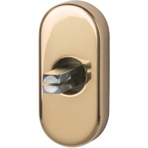 Rastermechanik mit Abdeckkappe für Fenstergriffe, Messing poliert.