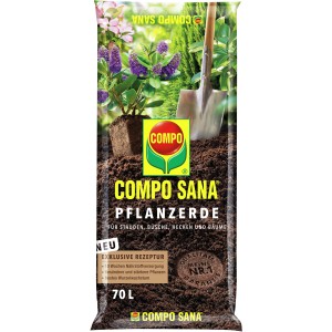 Compo Sana Pflanzerde Sack 70L für Stauden, Büsche und Bäume.