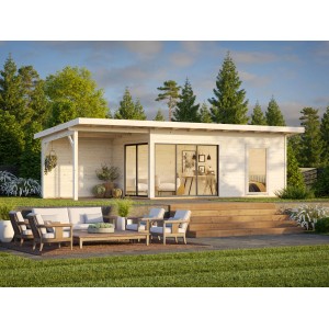 Palmako Gartenhaus Andrea Slide Braun Tauchgrundiert 898 cm x 300 cm FSC®