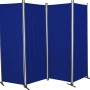 Angerer Paravent, 4-teilig, blau. Sichtschutz für Garten und Terrasse.