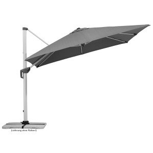 Grauer Schneider Ampelschirm Monaco, 365x300 cm, mit Dreh- und Neigefunktion.