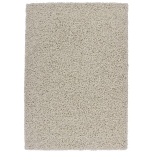 Elfenbeinfarbener Hochflorteppich Base 270, 60x110 cm, weicher Flor.