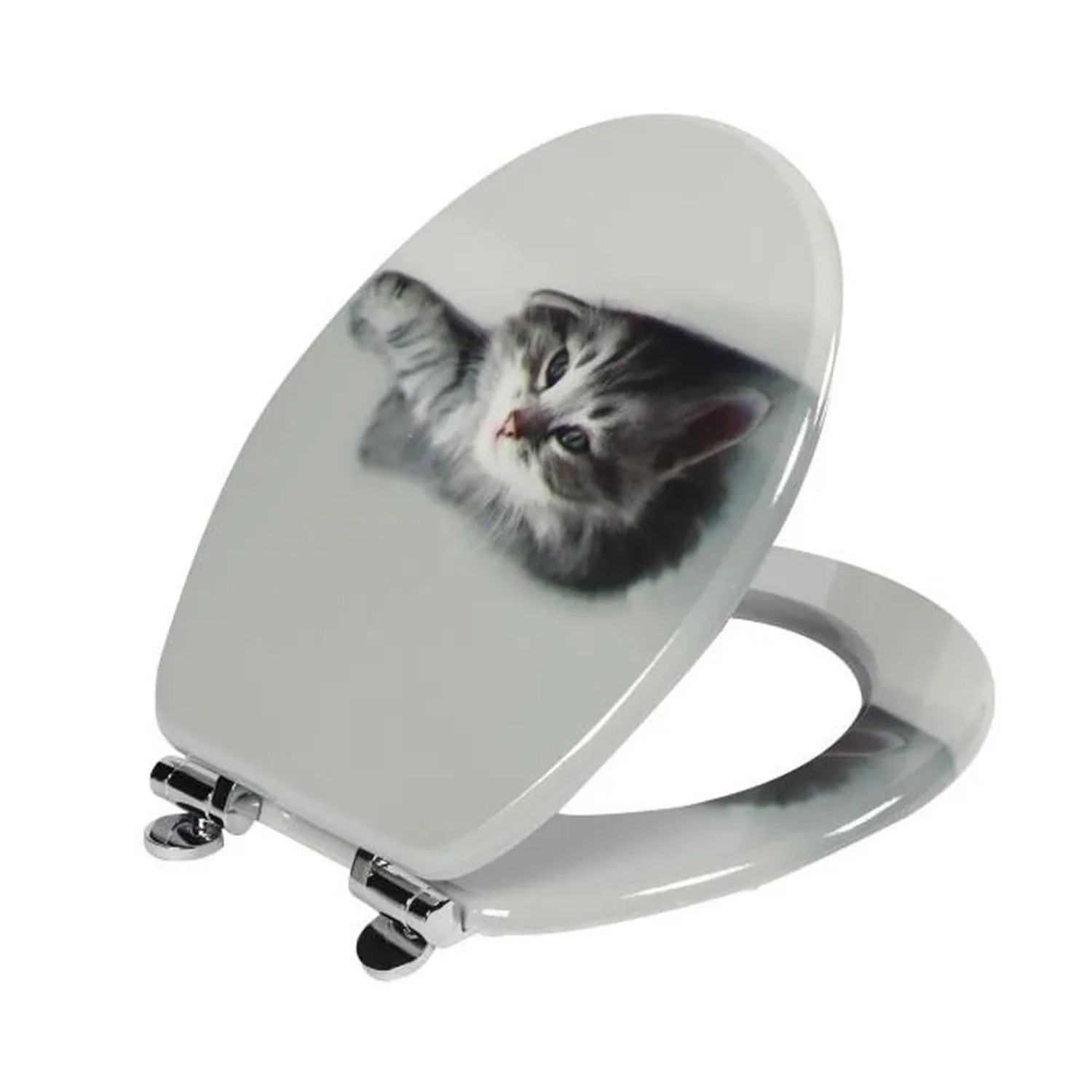 Sinobath WC-Sitz Oval mit Absenkautomatik Süßer Katze_2