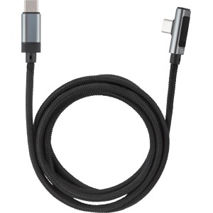 Schwarzes USB-C Ladekabel DC-280, 100W, 1,2m, für schnelles Laden von Laptops und Datentransfer.