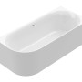 Weiße Ottofond Eckbadewanne Mince Corner Links, 180x80 cm, aus Acryl mit schmaler Kante.
