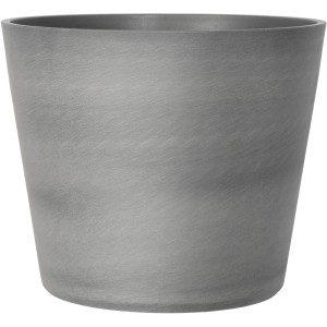 Grauer Deroma Pflanztopf Original, Ø 48 cm, aus Kunststoff mit strukturierter Oberfläche. Für Innen- und Außenbereich.
