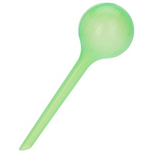 Hellgrüner, transparenter Wasserspender 330 ml mit Kugel und Erdspieß für Pflanzen. Teil einer 3-fach sortierten Auswahl.