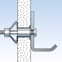 Fischer HM 4x45 S K Hohlraumdübel mit Schraube, geeignet für Gipskarton- und Gipsfaserplatten.