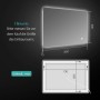 Emke Badspiegel mit Beleuchtung 80 x 60 cm LED-Spiegel mit Touchschalter Kaltweiß Dimmbare Helligkeit_3