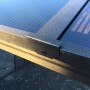 Detailansicht: Bronze Aluminium Pavillon Castel 12x14, Fokus auf Rahmen und Dach