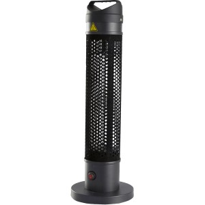 Schwarzer SHX Infrarot Heizstrahler 800 W für Innen und Außen.