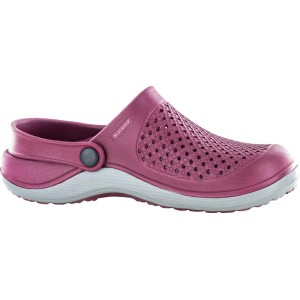 Blackfox Clog Sun, rot-grau, Gr. 41/42, ideal als Gartenbekleidung mit Riemen für sicheren Halt.