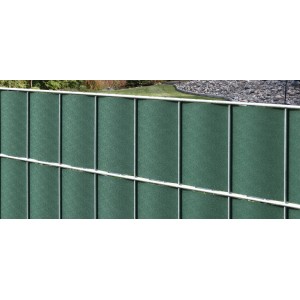 Floraworld Sichtschutzstreifen, dunkelgrün, für Doppelstabmattenzaun, 5 Stück