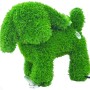Grüne AniPlants Gartenfigur Hund, pinkelnd, 35 cm. Dekorative Gartendeko.