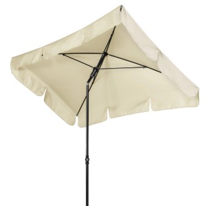 Doppler Sunline Neo Balkonschirm, wasserfest, 225x120 cm, naturfarben. Rechteckiger Sonnenschirm für Balkon und Terrasse.