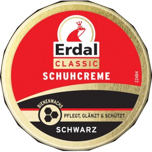 Erdal Schuhcreme Classic Schwarz für die Lederpflege und Glanz.