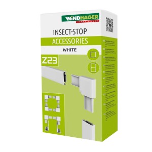 Windhager Insect-Stop Plus Eckverbinder 4er Set, weiß, für Fenster und Türen.