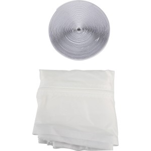 Türabdichtung Hot Air Stop für Balkontür/Verandatür, bestehend aus Abdichtung und Klettband.