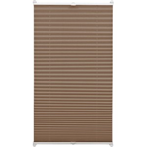 Gardinia EasyFix Plissee, 60x130 cm, Taupe. Plissee mit zwei Bedienschienen für Fenster.